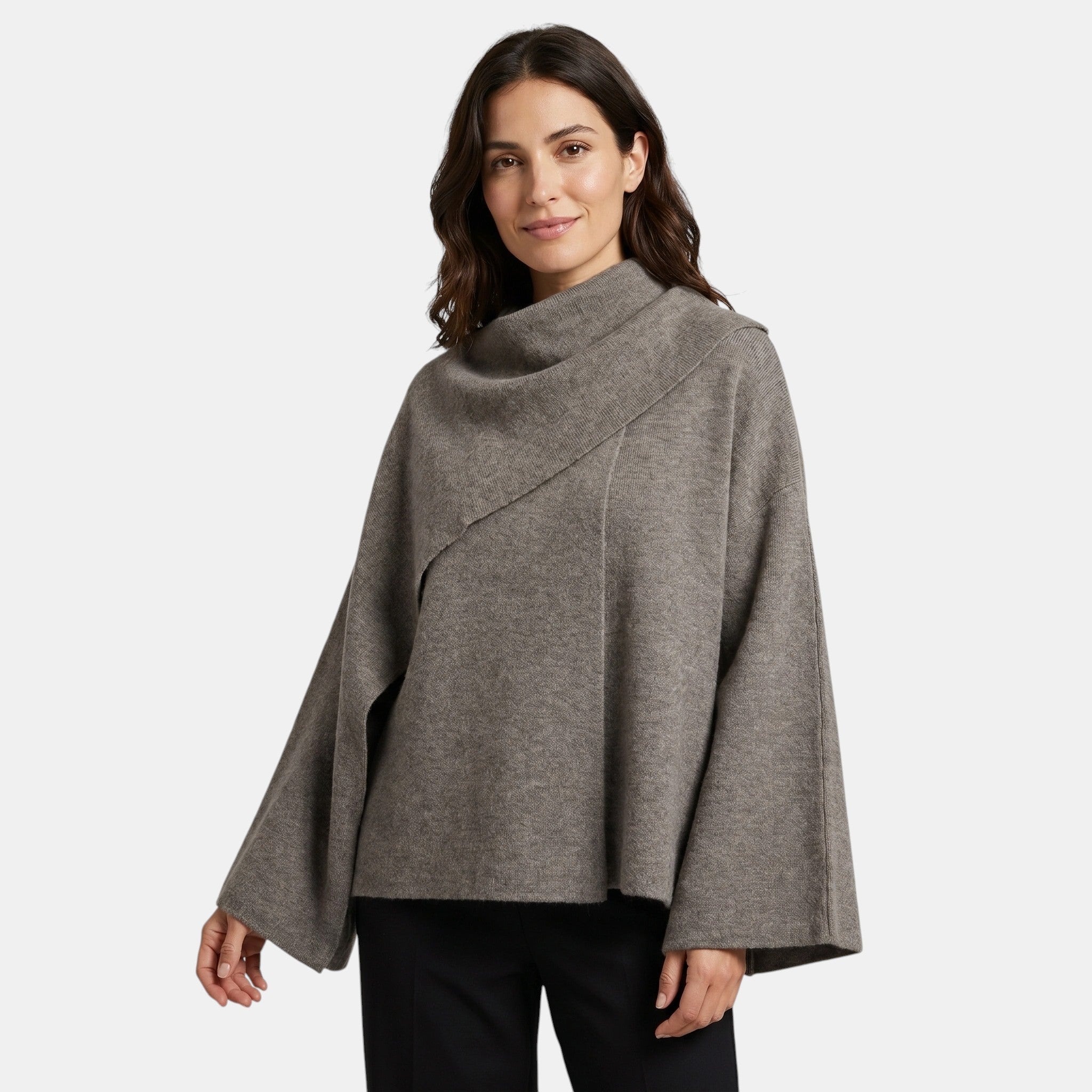 Women's Relaxed Fit Draped Cape Sweater SnugBubs Australia