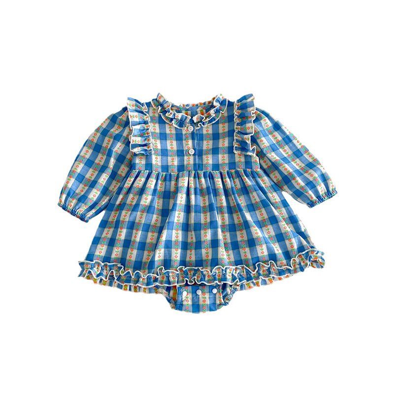 Baby Plaid Checkered Romper SnugBubs Australia