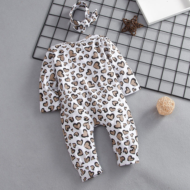 Baby Kids' Rompers Leopard Print Trendy Long Sleeve Rompers SnugBubs Australia