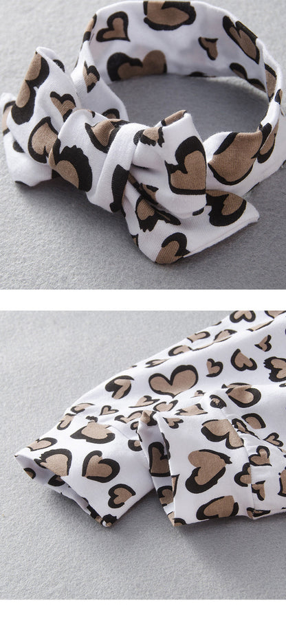 Baby Kids' Rompers Leopard Print Trendy Long Sleeve Rompers SnugBubs Australia