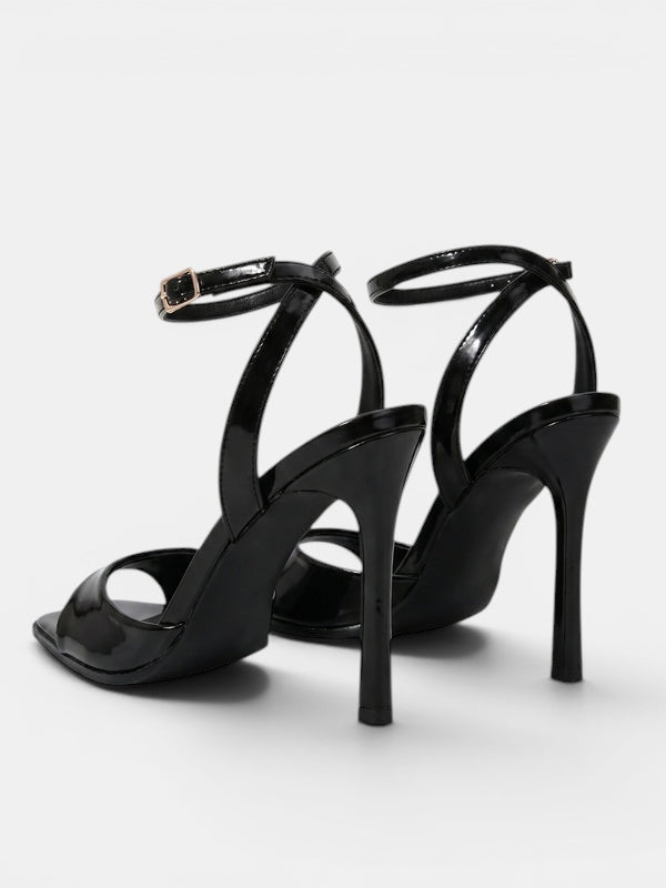 Gleamond | Women's Ankle Strap Sandals with Square Toe and Stiletto Heel Gleamond