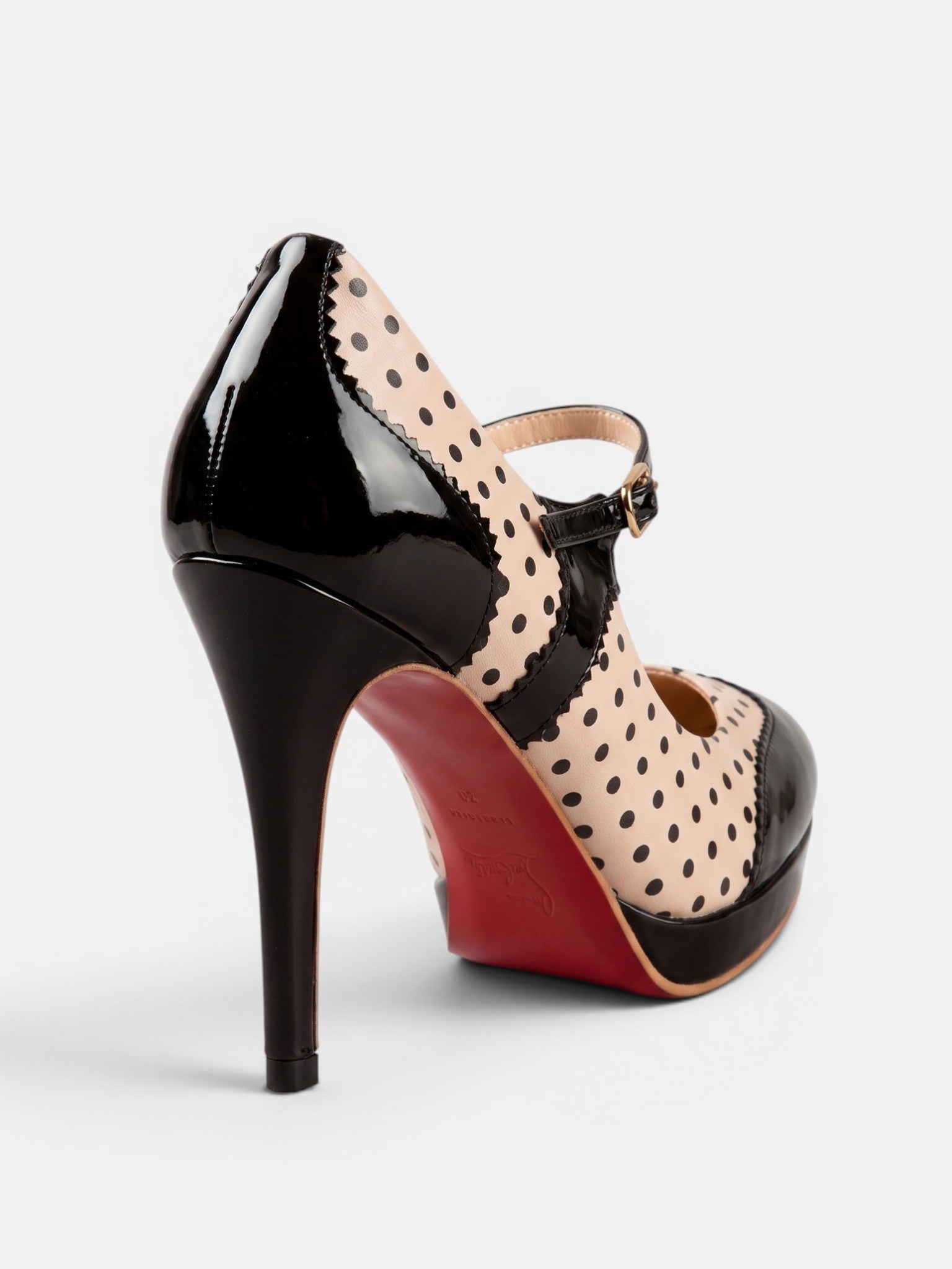 Gleamond | Women's Mary Jane Court Shoes with Buckle Strap and Round Toe Gleamond