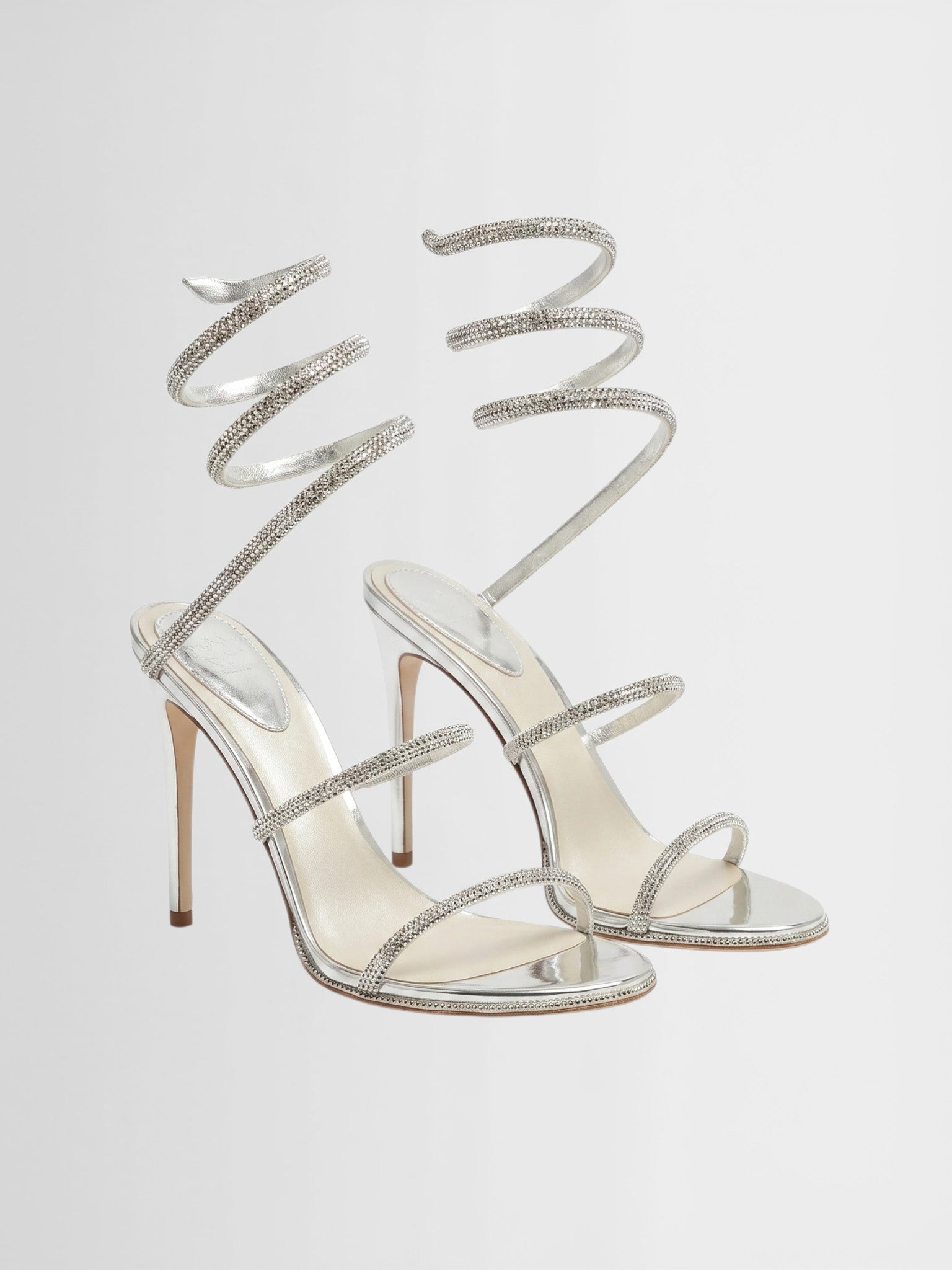 Gleamond | Women's Stiletto Sandals with Open Toe and Spiral Ankle Wrap Gleamond