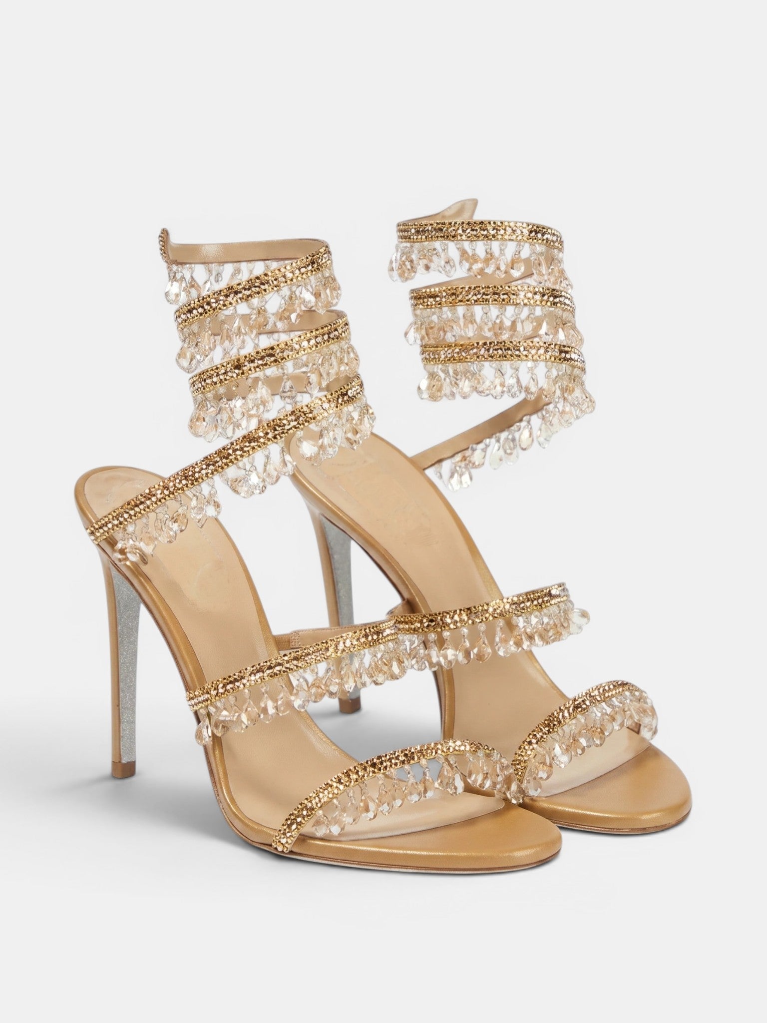 Gleamond | Women's High Heel Sandals with Open Toe and Wraparound Ankle Strap Gleamond