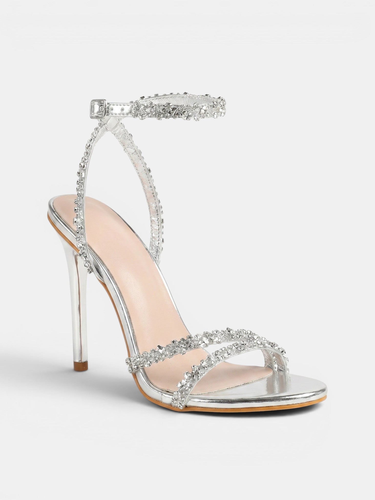 Gleamond | Women's Stiletto Sandals with Open Toe and Buckle Ankle Strap Gleamond