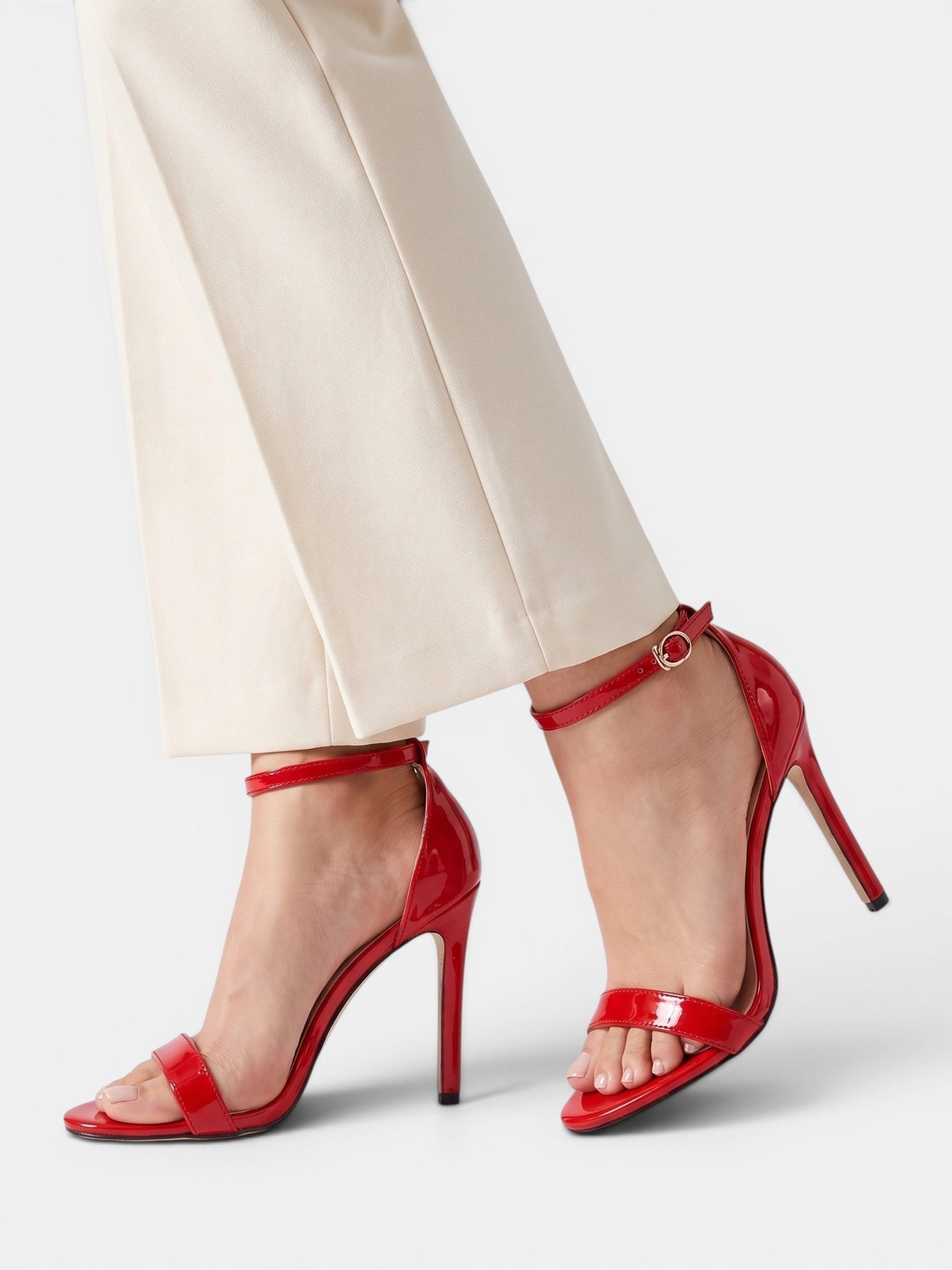 Gleamond | Women's Dress Sandals with Buckle Ankle Strap and Stiletto Heel Gleamond