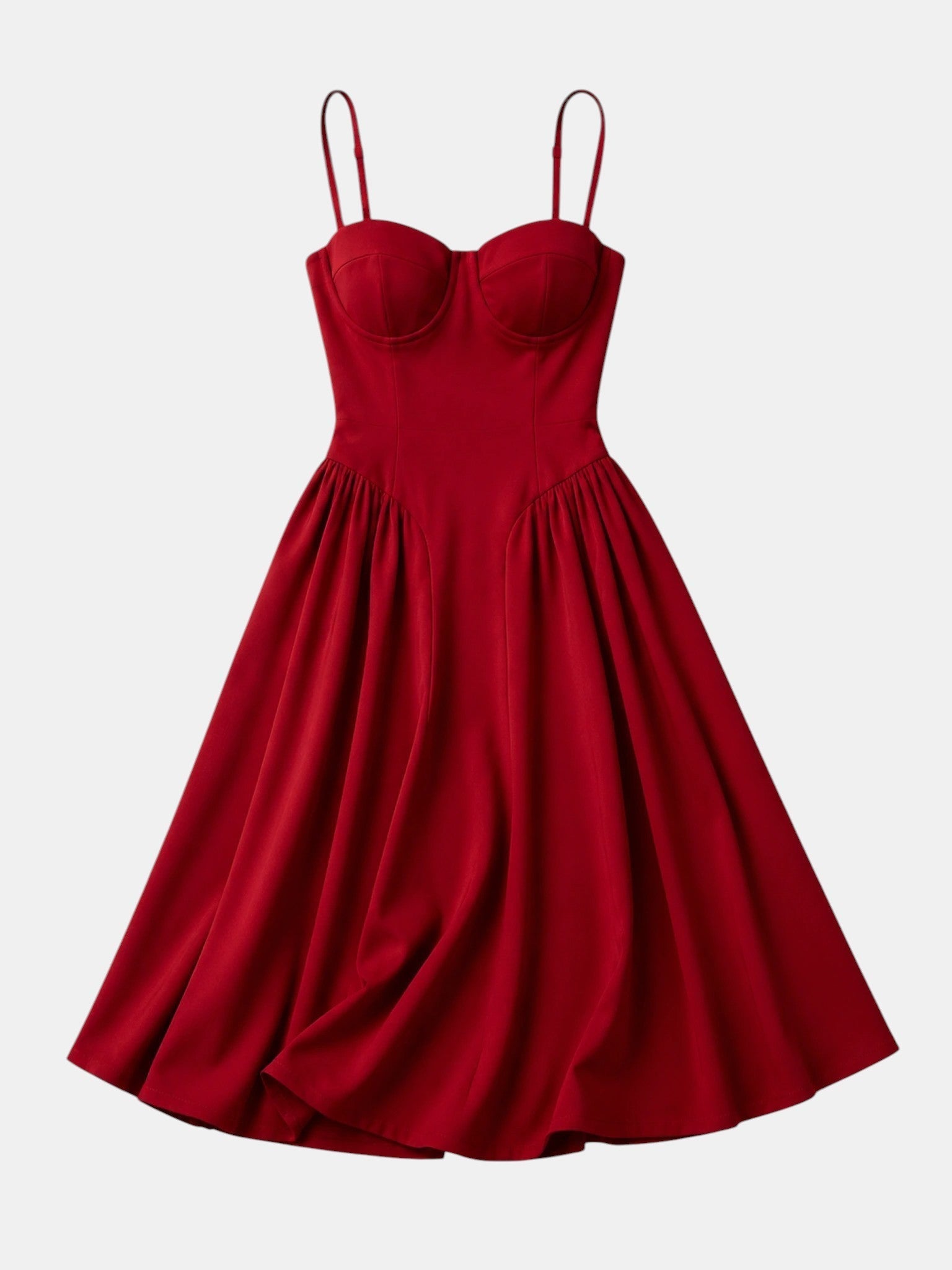 Gleamond | Women's Strapless Corset Midi Dress Gleamond