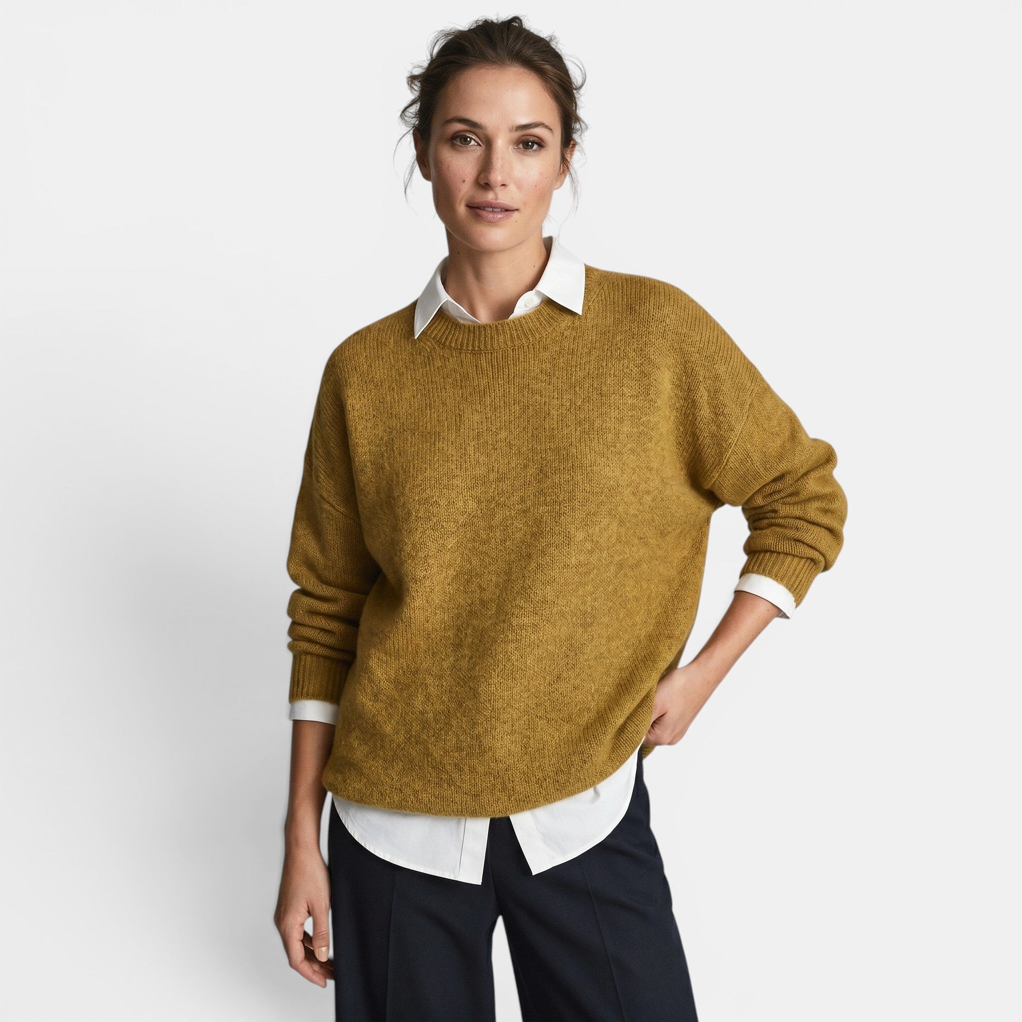 Women's Crew Neck Sweater Lightweight Knit Top SnugBubs Australia