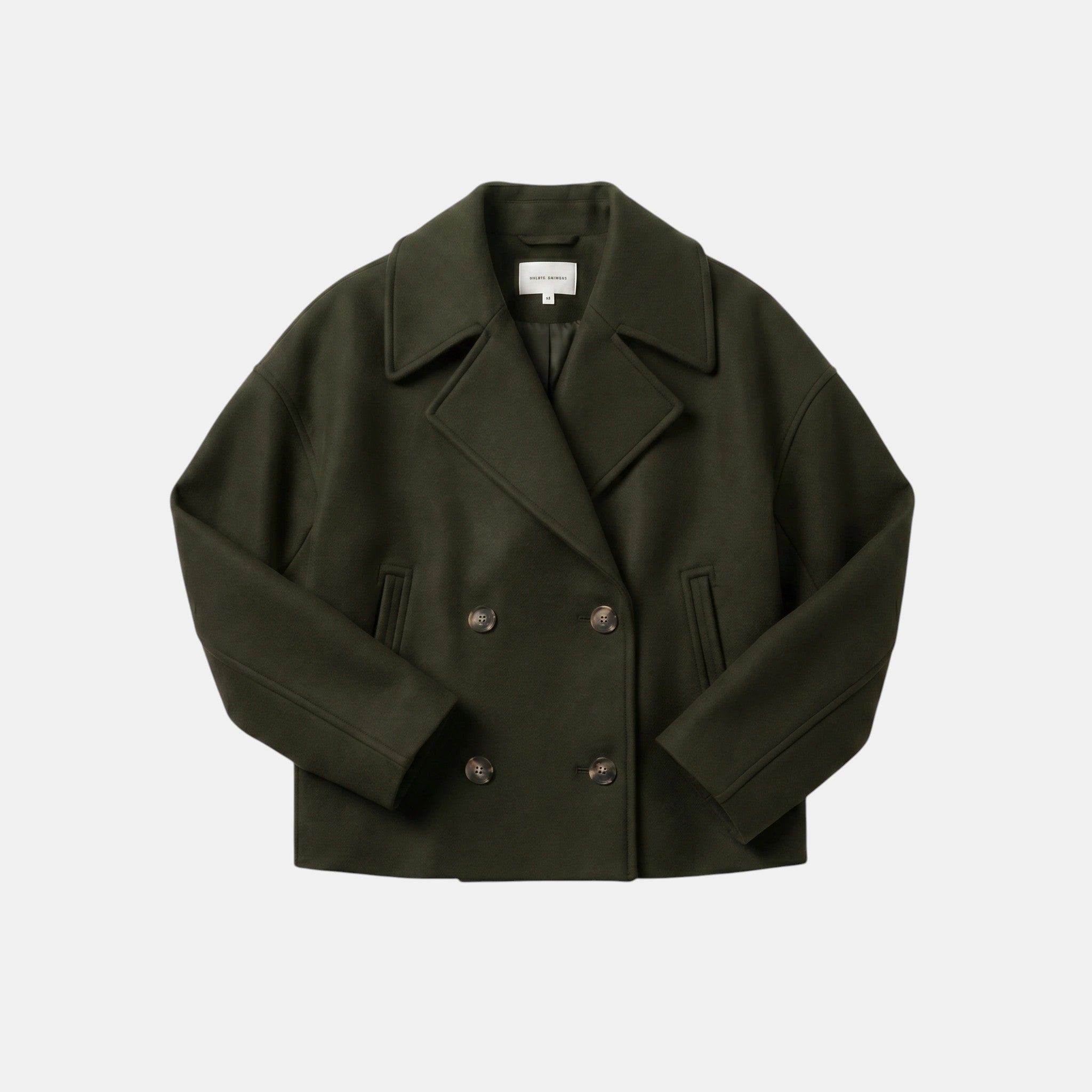 Women's Double Breasted Short Coat Elegant Office Jacket SnugBubs Australia