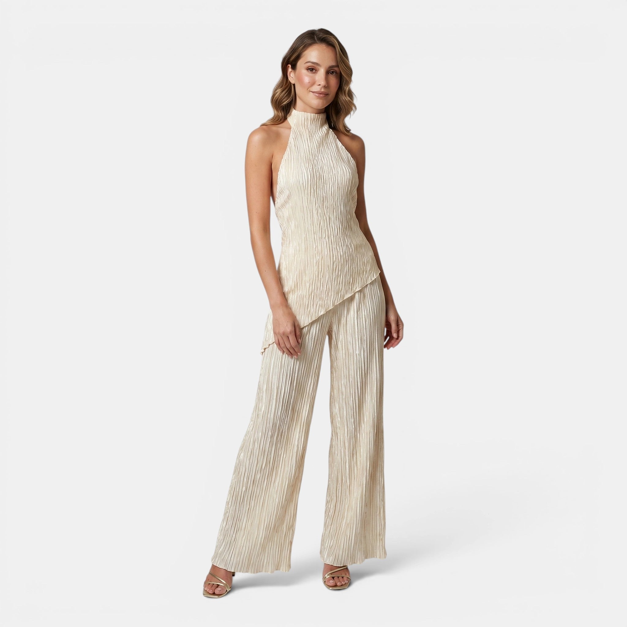 Women's Elegant Halter Neck Pleated Set SnugBubs Australia