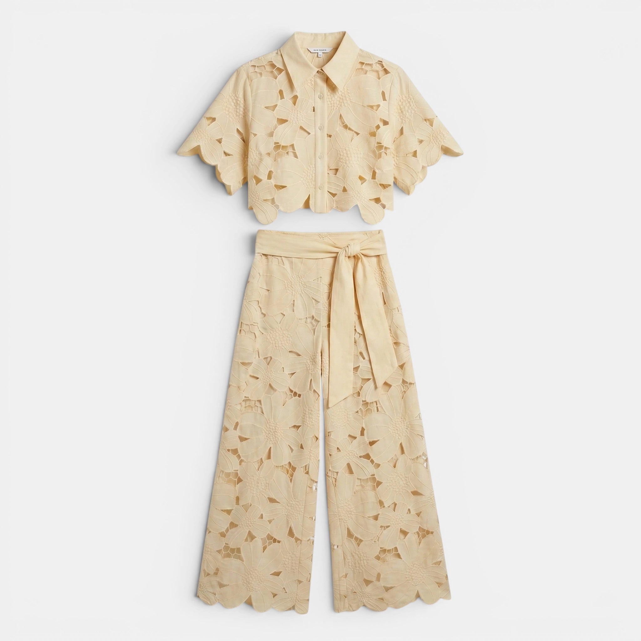 Women's Floral Cut Out Two Piece Set Elegant Summer Outfit SnugBubs Australia
