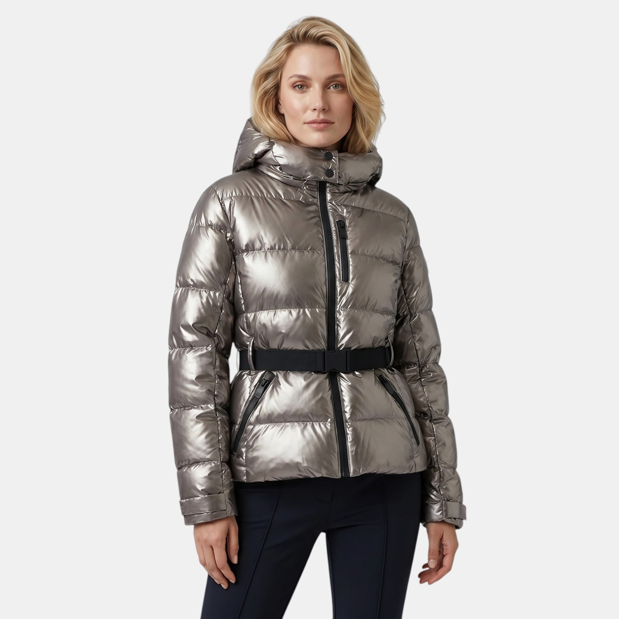 Women's Hooded Puffer Jacket Warm Waterproof Ski Coat SnugBubs Australia