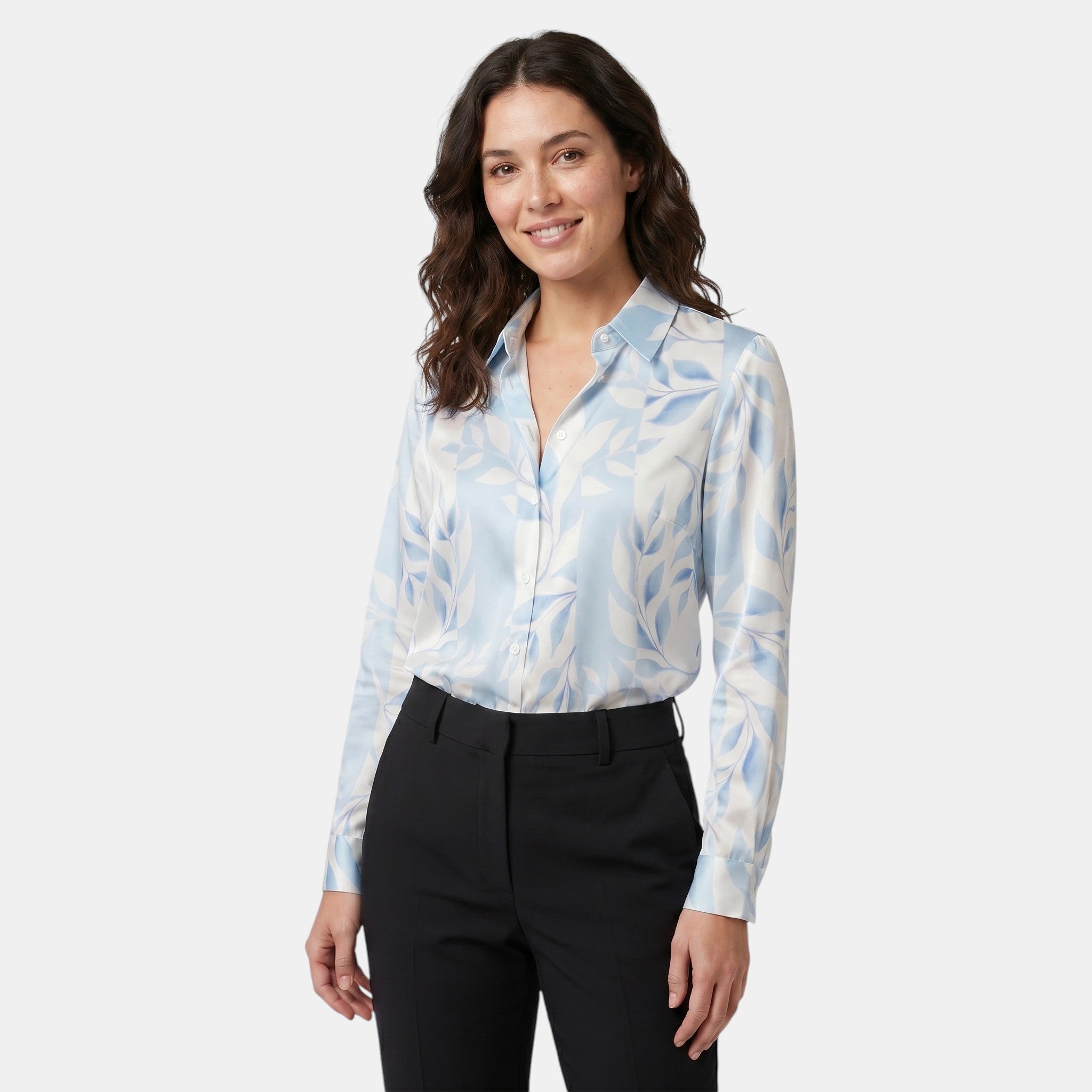 Women's Long Sleeve Floral Blouse Elegant Casual Shirt SnugBubs Australia