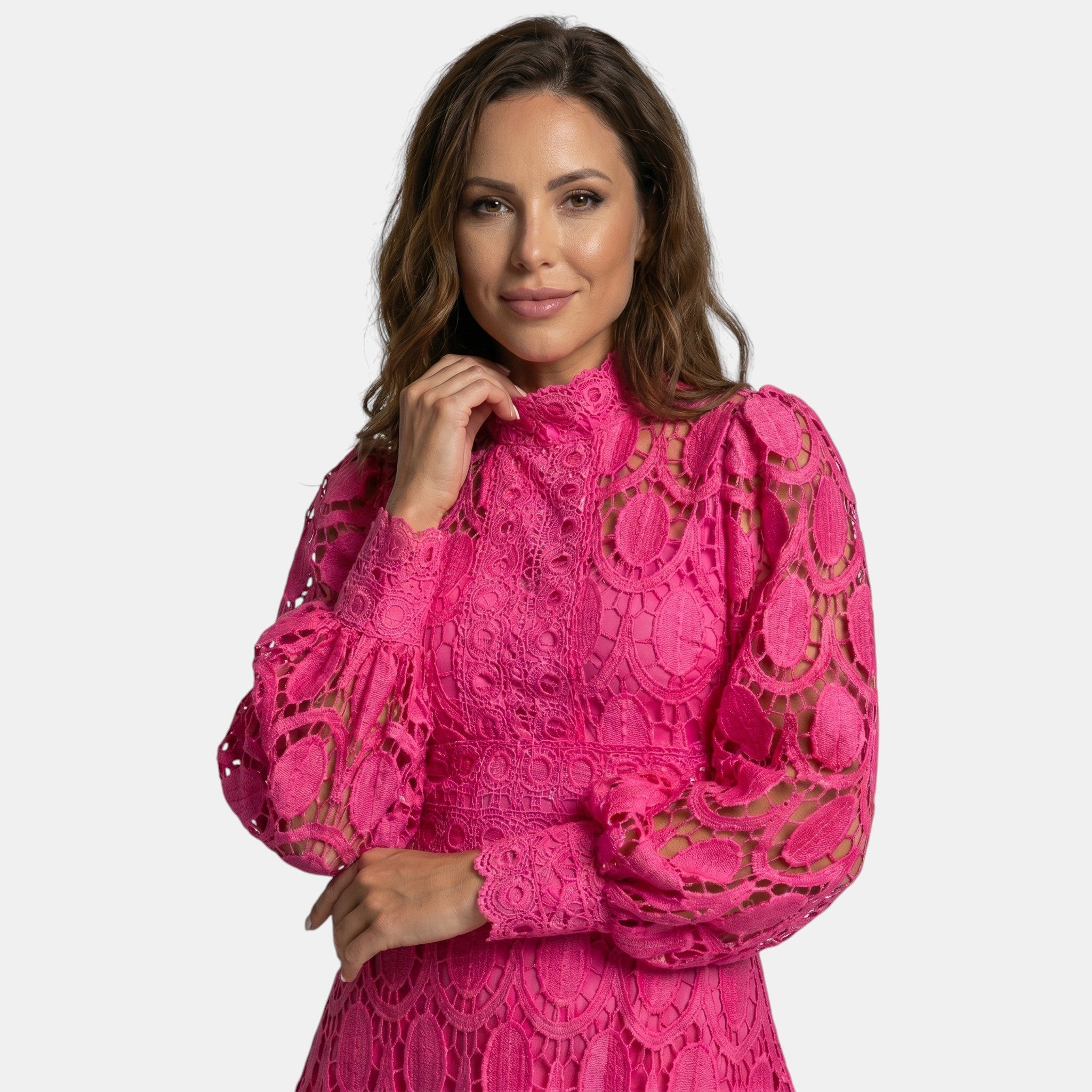 Women's Long Sleeve Lace Midi Dress SnugBubs Australia