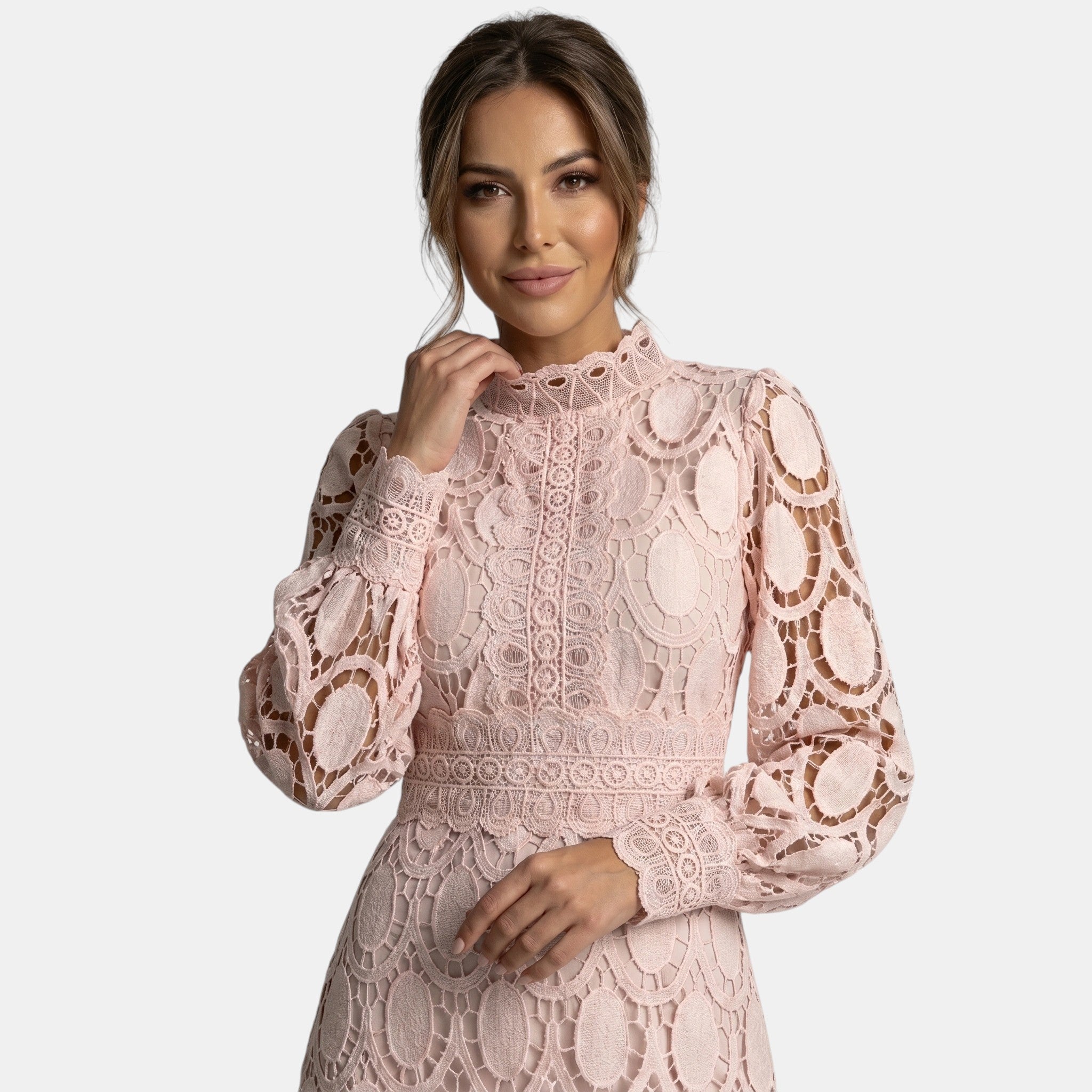 Women's Long Sleeve Lace Midi Dress SnugBubs Australia