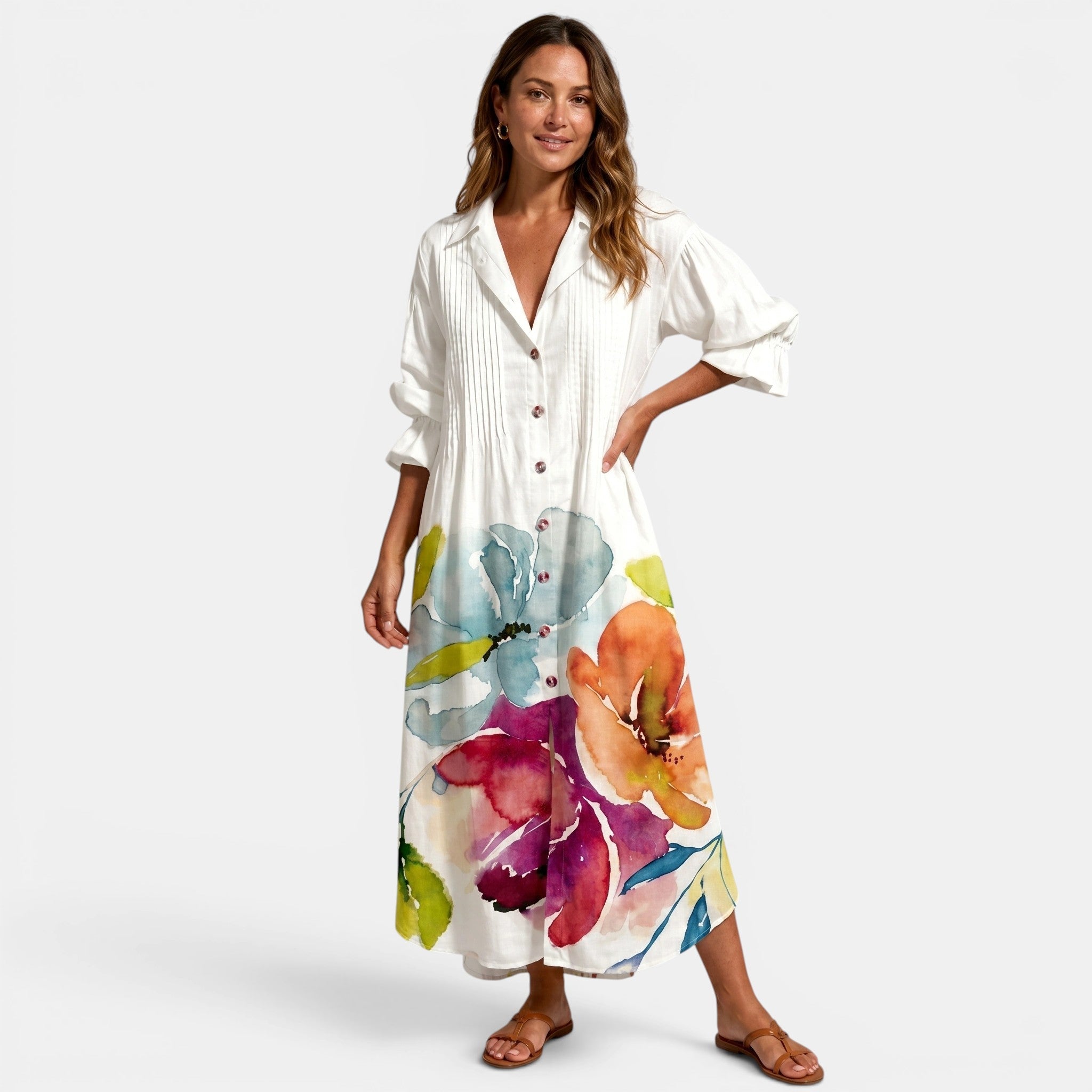 Women's Long Sleeve Printed Maxi Dress SnugBubs Australia
