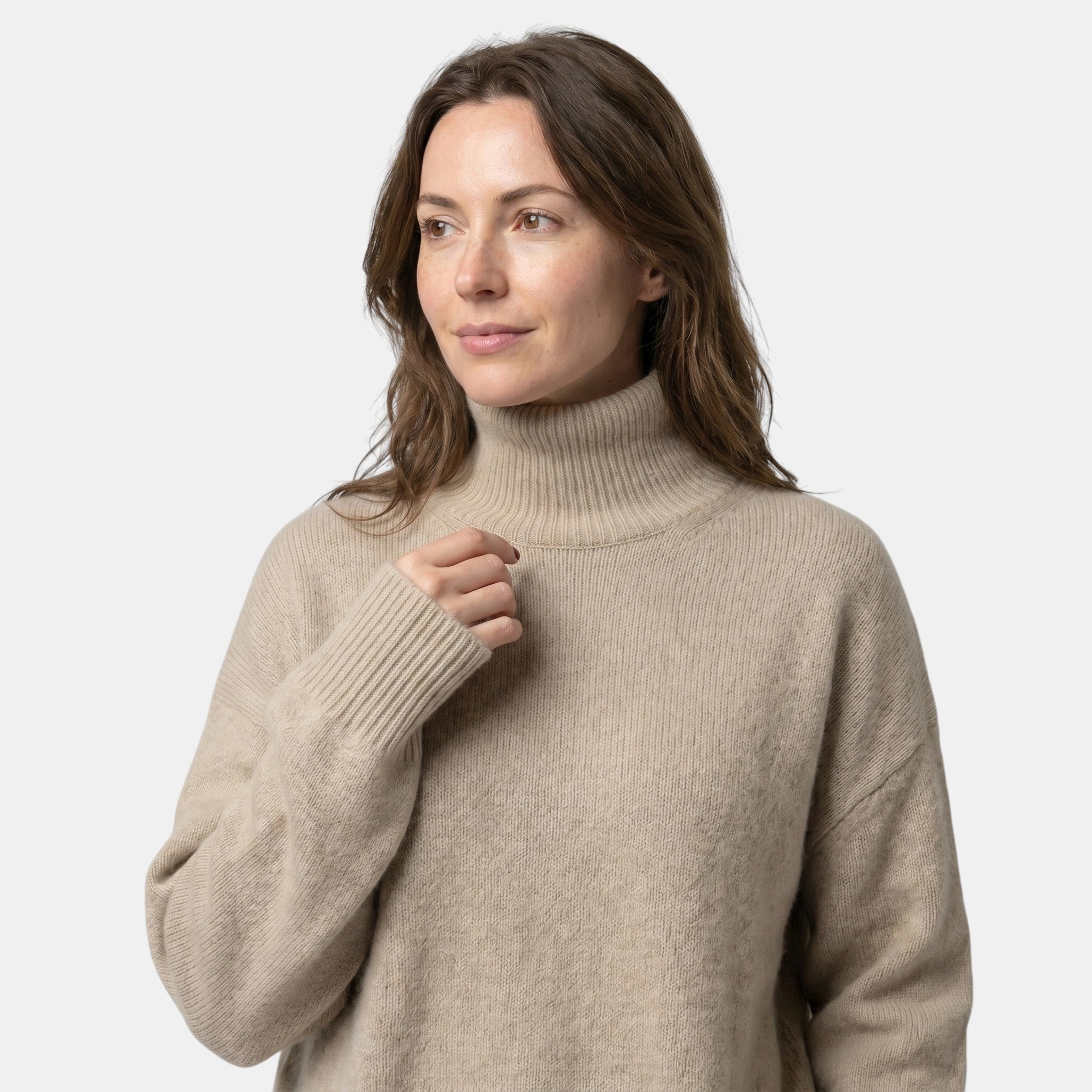 Women's Oversized Turtleneck Sweater for Elegant Style SnugBubs Australia