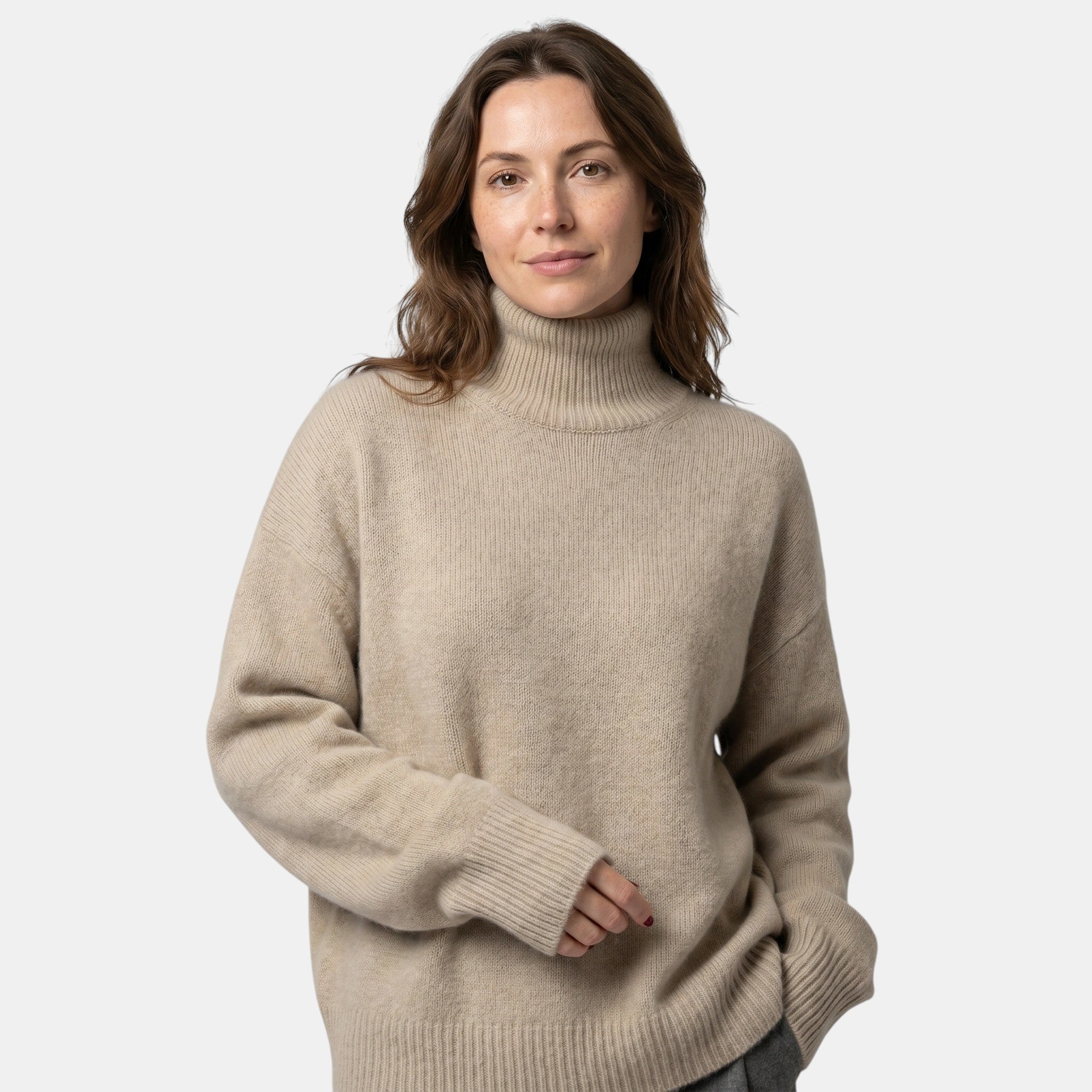 Women's Oversized Turtleneck Sweater for Elegant Style SnugBubs Australia