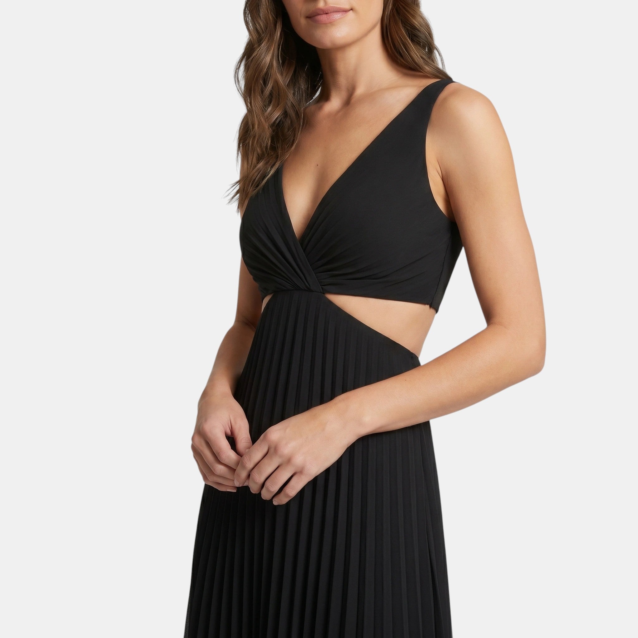Women's Pleated Maxi Dress Elegant Wedding Guest Dress SnugBubs Australia