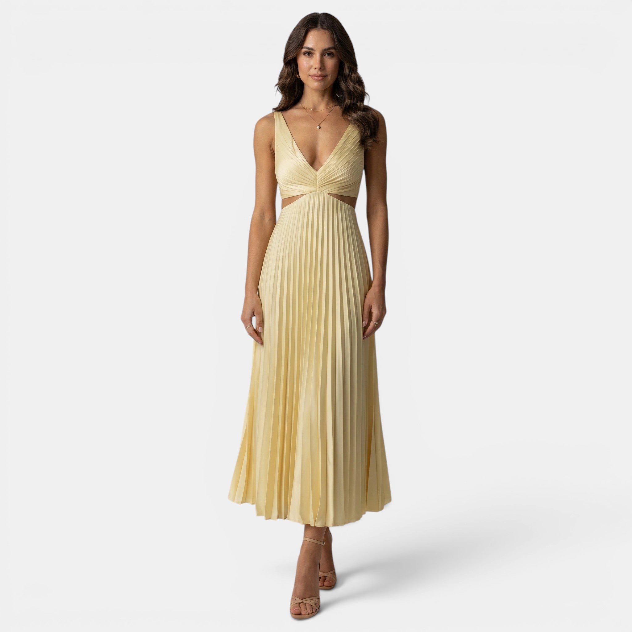 Women's Pleated Maxi Dress Elegant Wedding Guest Dress SnugBubs Australia