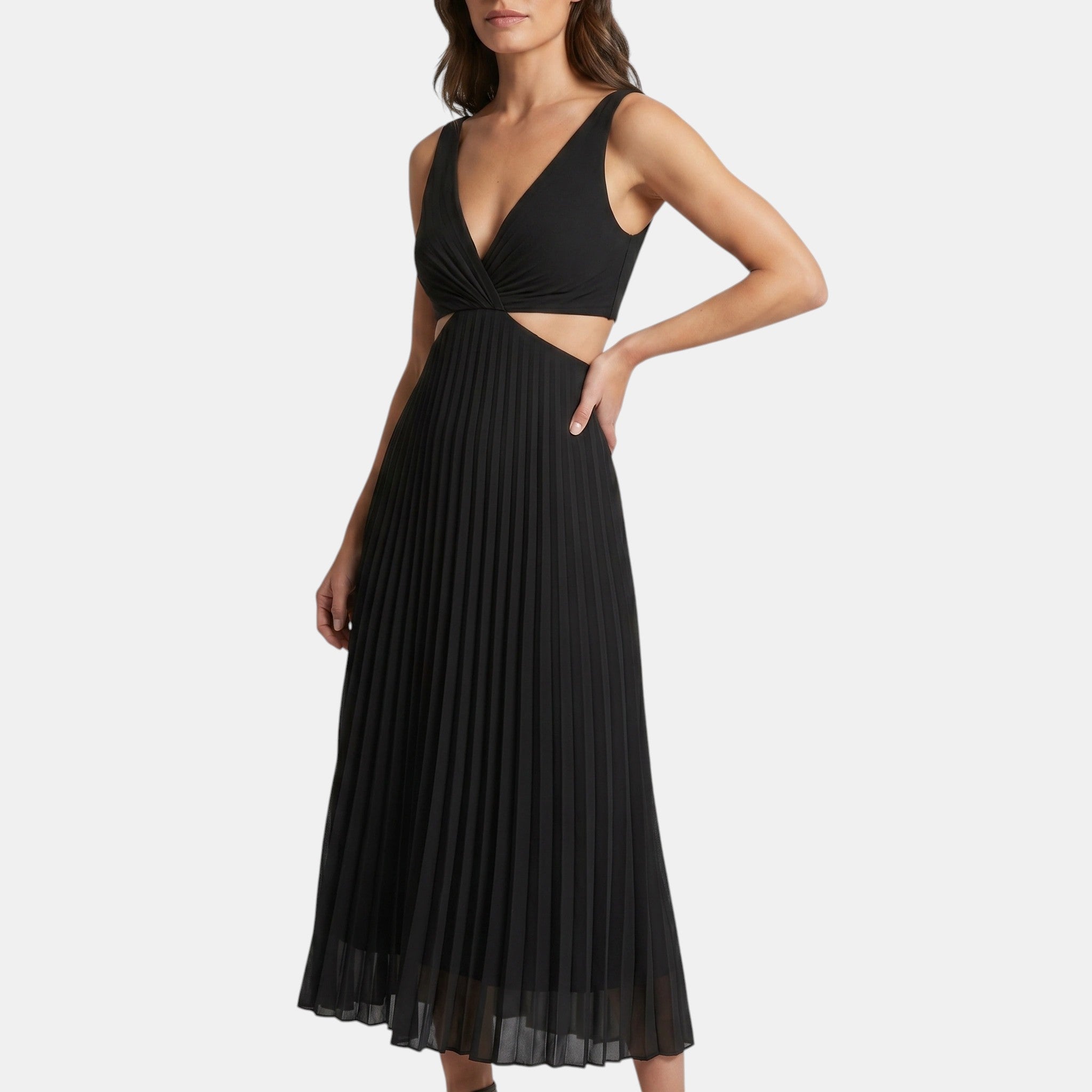 Women's Pleated Maxi Dress Elegant Wedding Guest Dress SnugBubs Australia