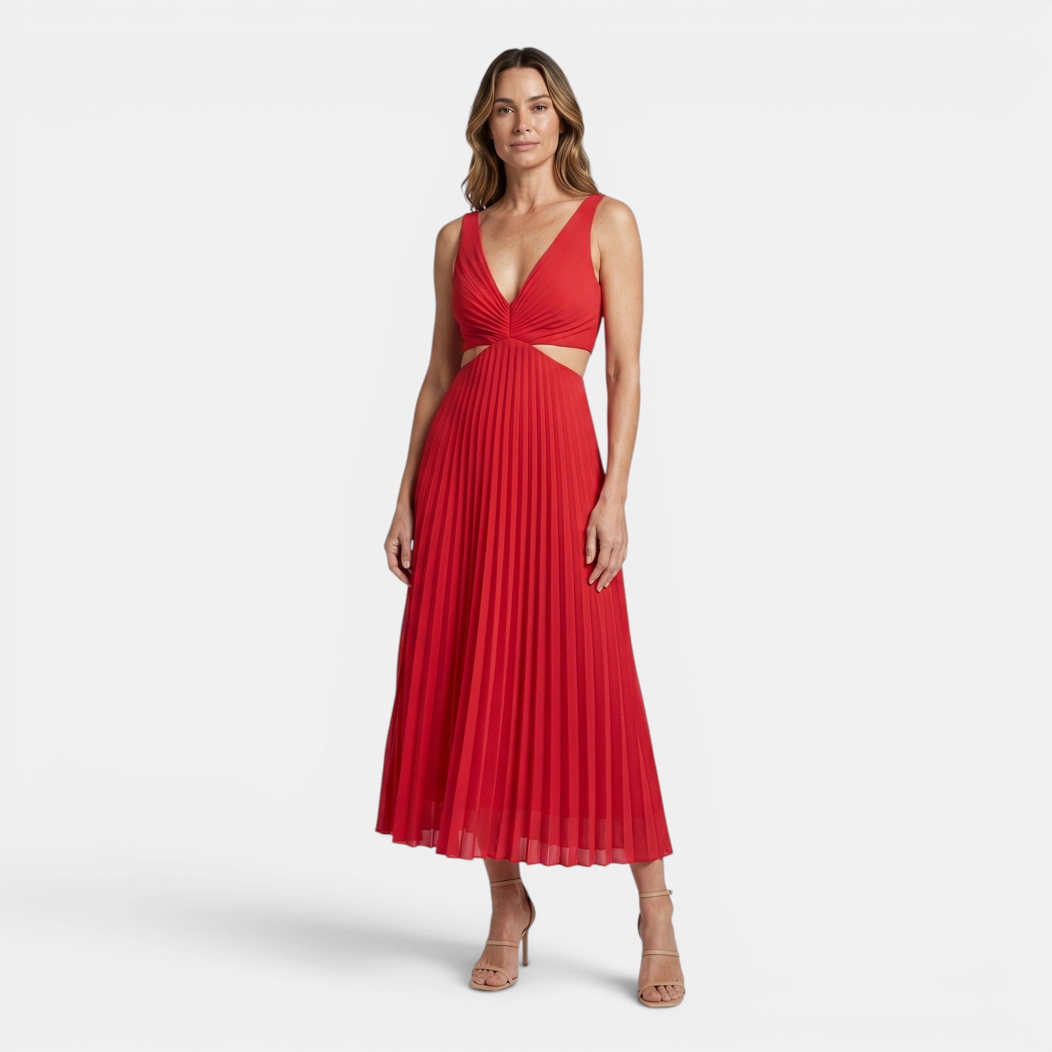 Women's Pleated Maxi Dress Elegant Wedding Guest Dress SnugBubs Australia