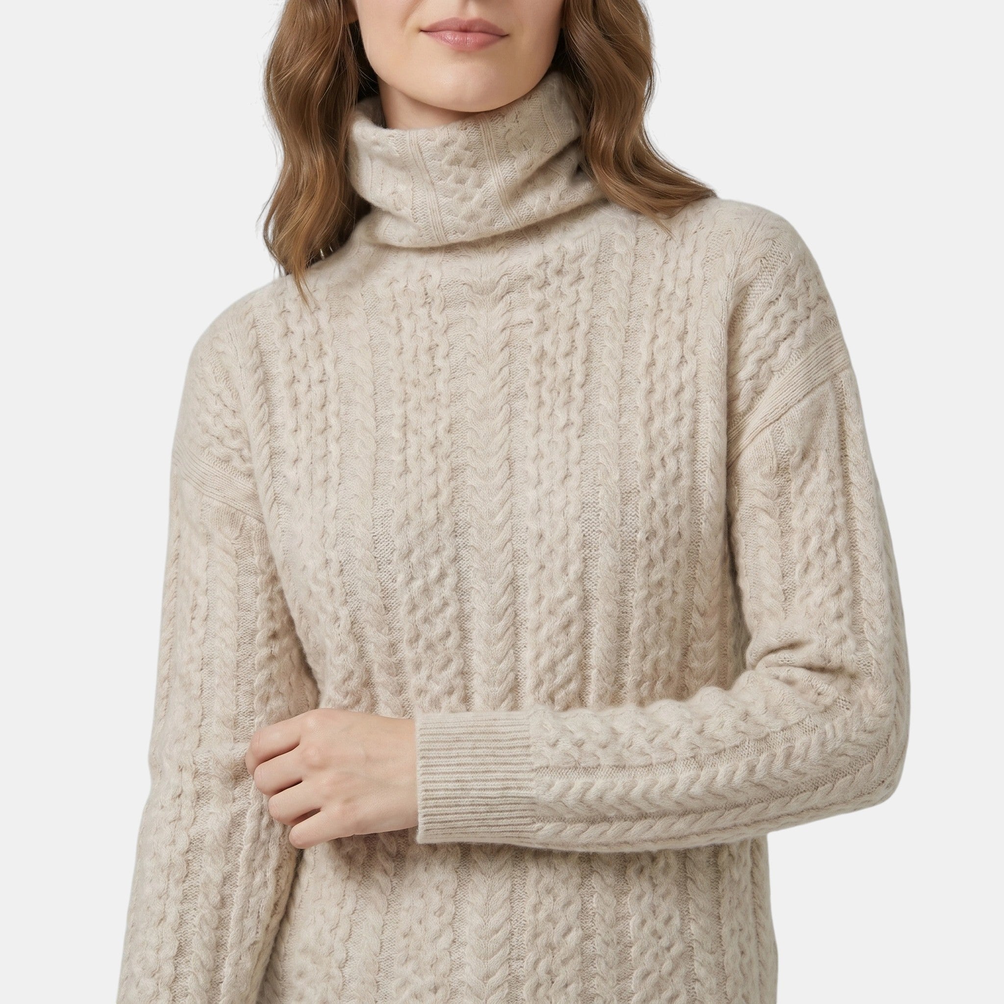 Women's Relaxed Fit High Neck Knit Sweater SnugBubs Australia