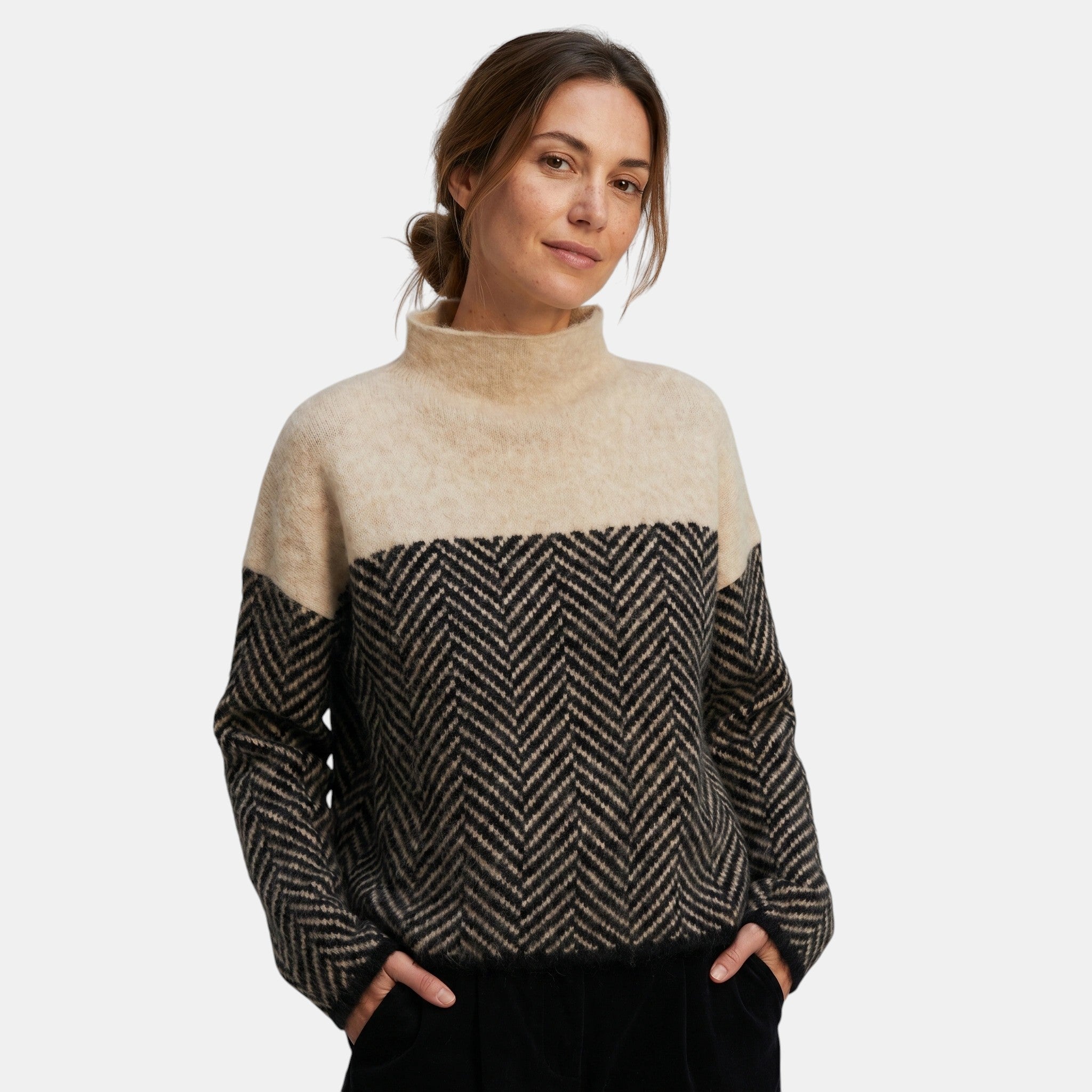 Women's Relaxed Fit Turtleneck Pullover Sweater SnugBubs Australia