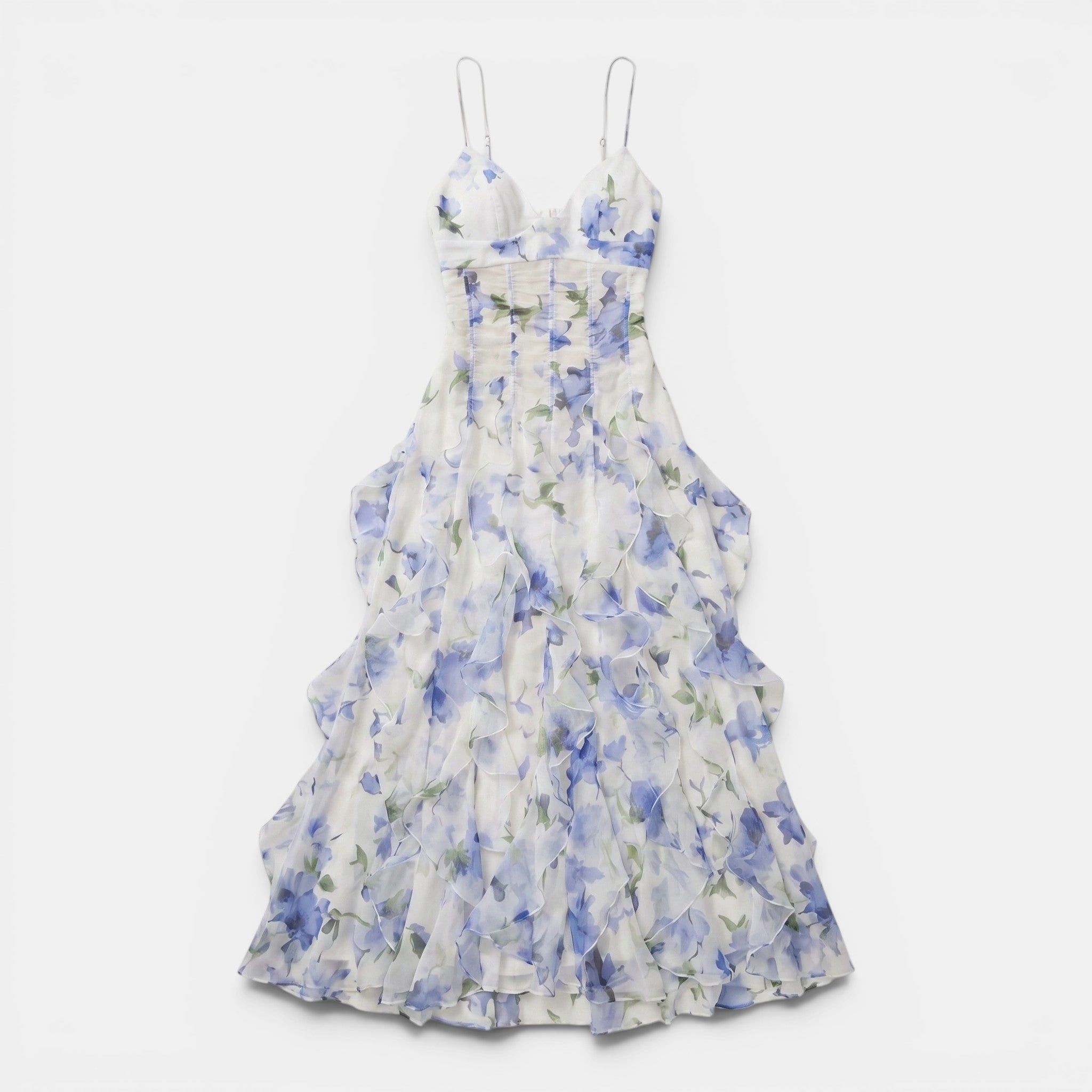 Women's Ruffled Maxi Dress Flowing Floral SnugBubs Australia
