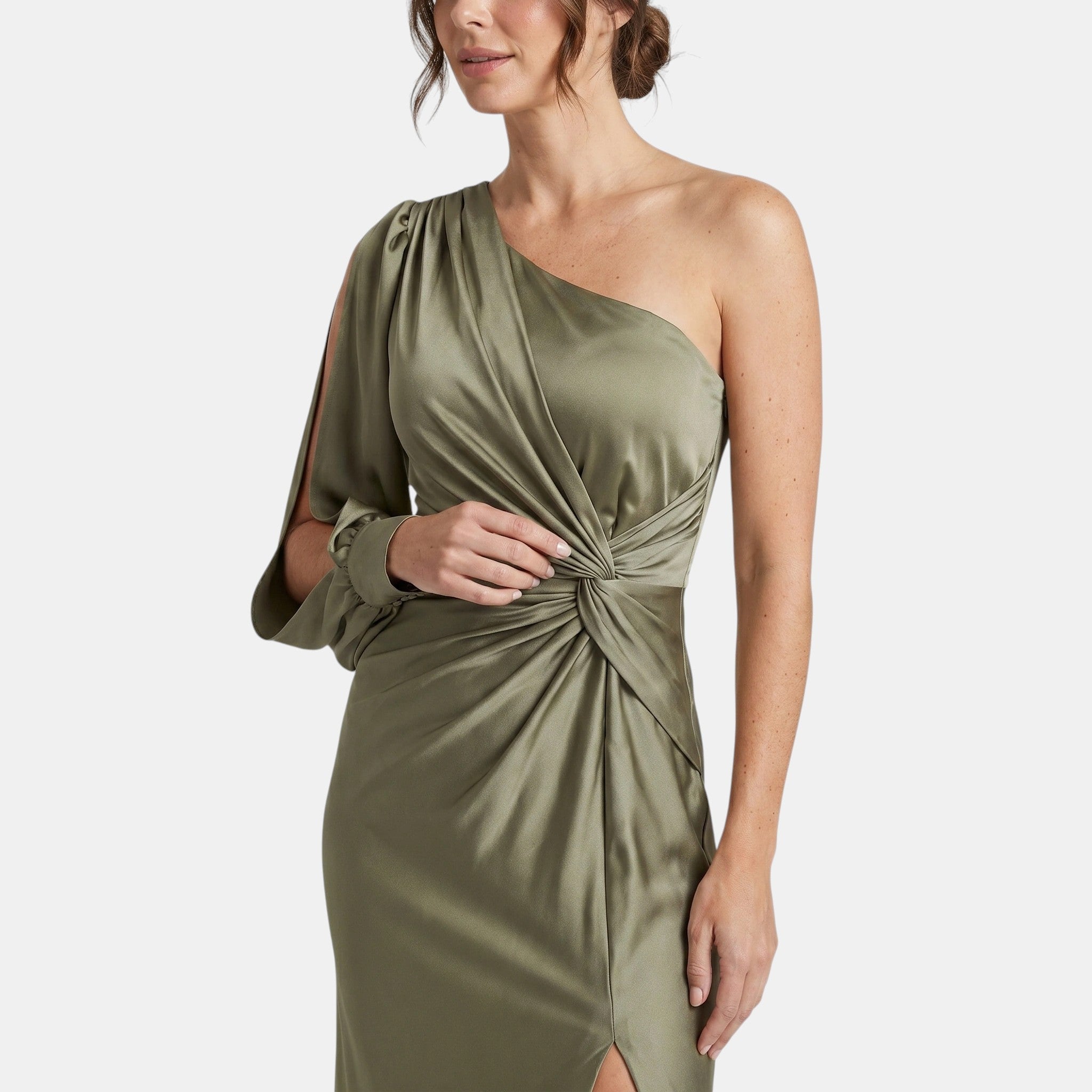 Women's Satin Maxi Dress Elegant Evening Gown SnugBubs Australia
